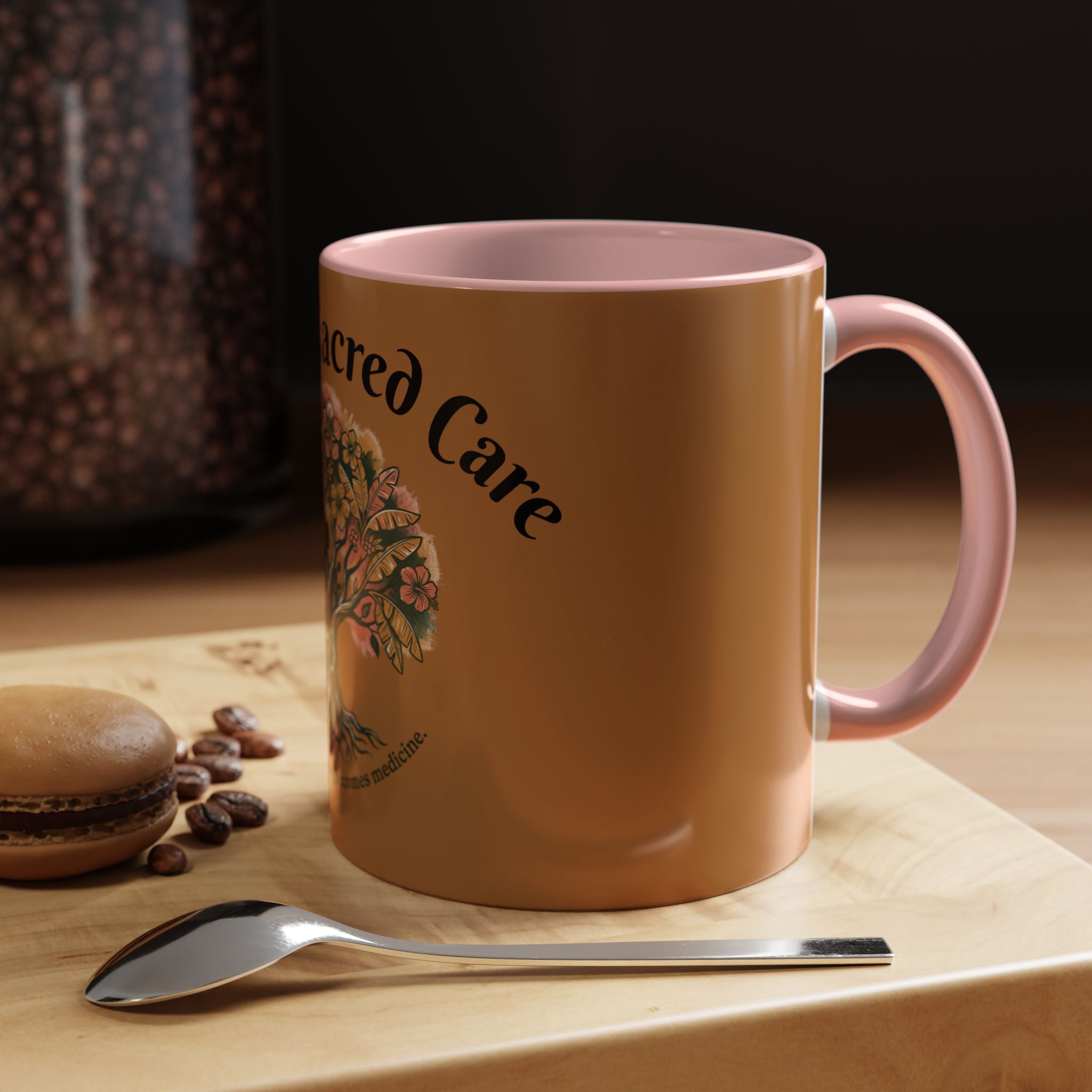 Coabey Sacred Care Tree Accent Coffee Mug — 'Where Remembering Becomes a Ritual'
