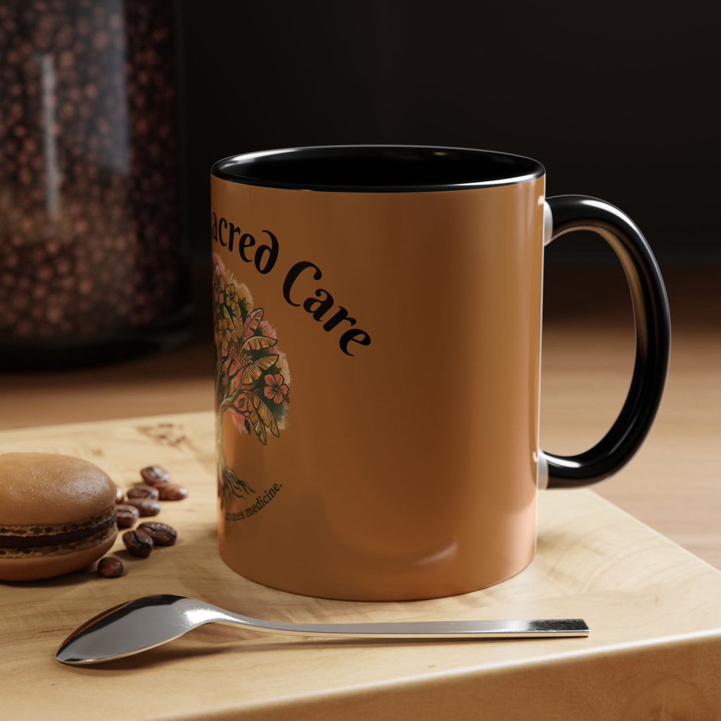 Coabey Sacred Care Tree Accent Coffee Mug — 'Where Remembering Becomes a Ritual'
