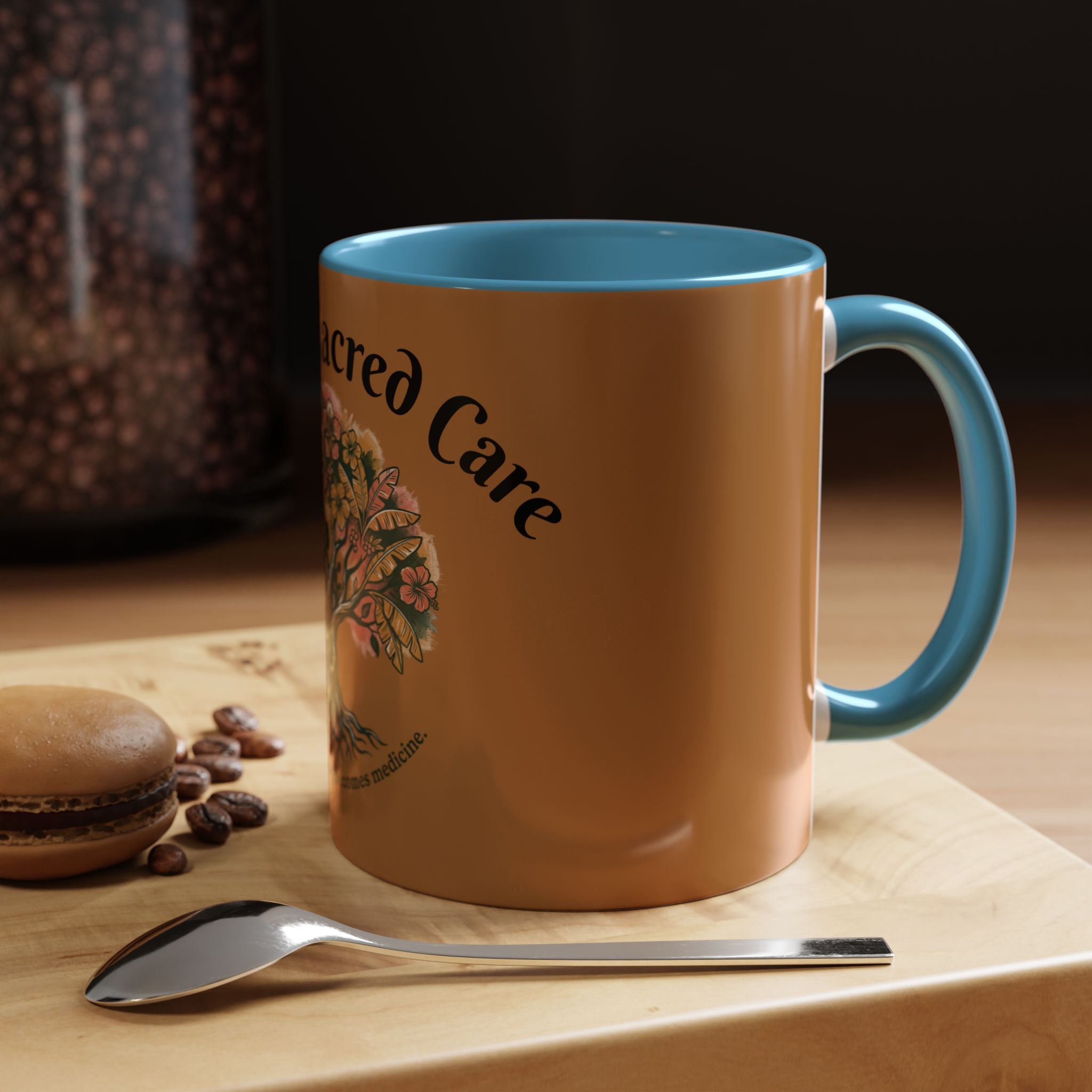 Coabey Sacred Care Tree Accent Coffee Mug — 'Where Remembering Becomes a Ritual'