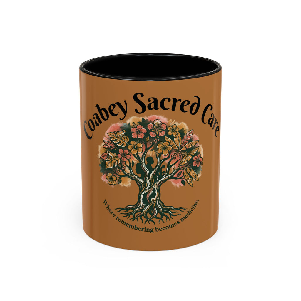 Coabey Sacred Care Tree Accent Coffee Mug — 'Where Remembering Becomes a Ritual'