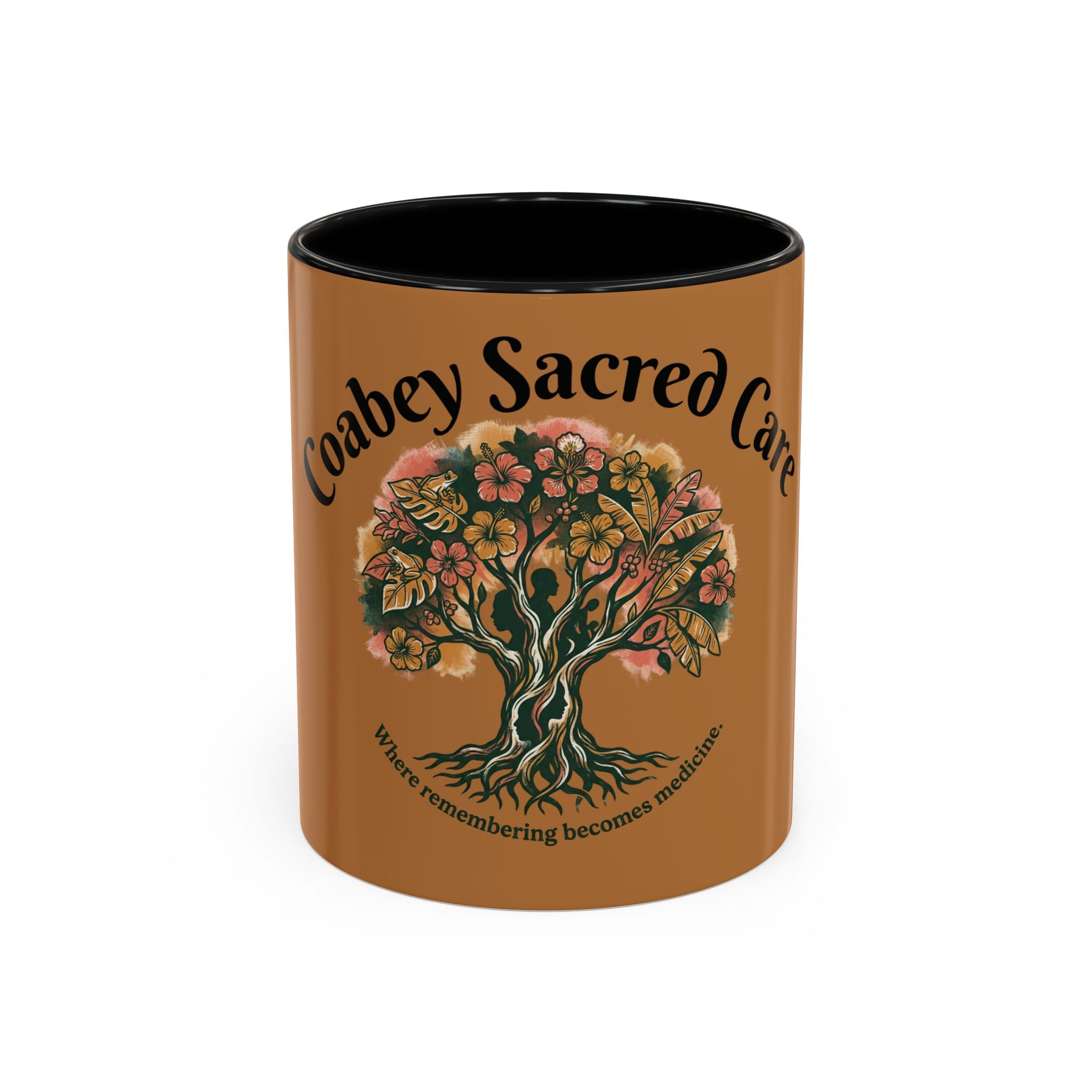 Coabey Sacred Care Tree Accent Coffee Mug — 'Where Remembering Becomes a Ritual'