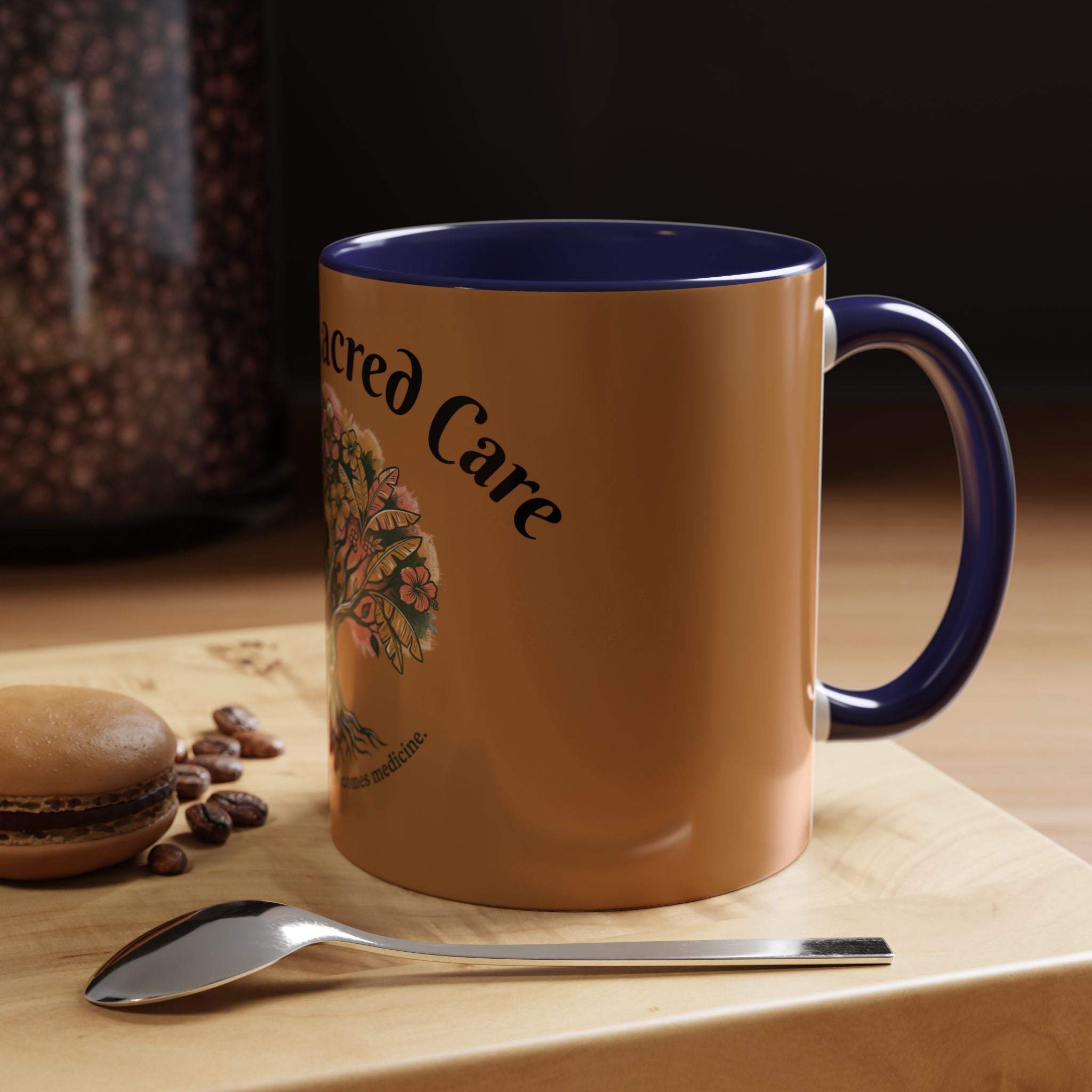 Coabey Sacred Care Tree Accent Coffee Mug — 'Where Remembering Becomes a Ritual'